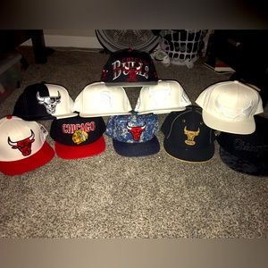 Chicago Sports Hats. Lot Of 10. Ships Fast. Mitchell And Ness/New Era. ShipsFast